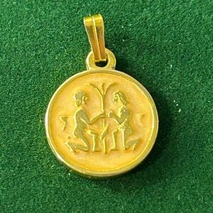 VTG H Stern Gold-Tone Enamel Couple Love
Necklace Pendant